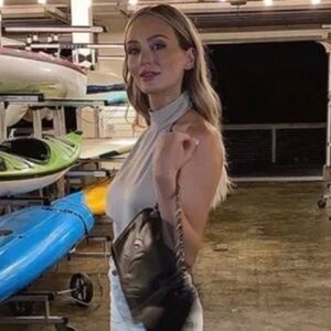 Van De Vort Lucca Halter Top in Sand ASO Lauren Lane XS/S